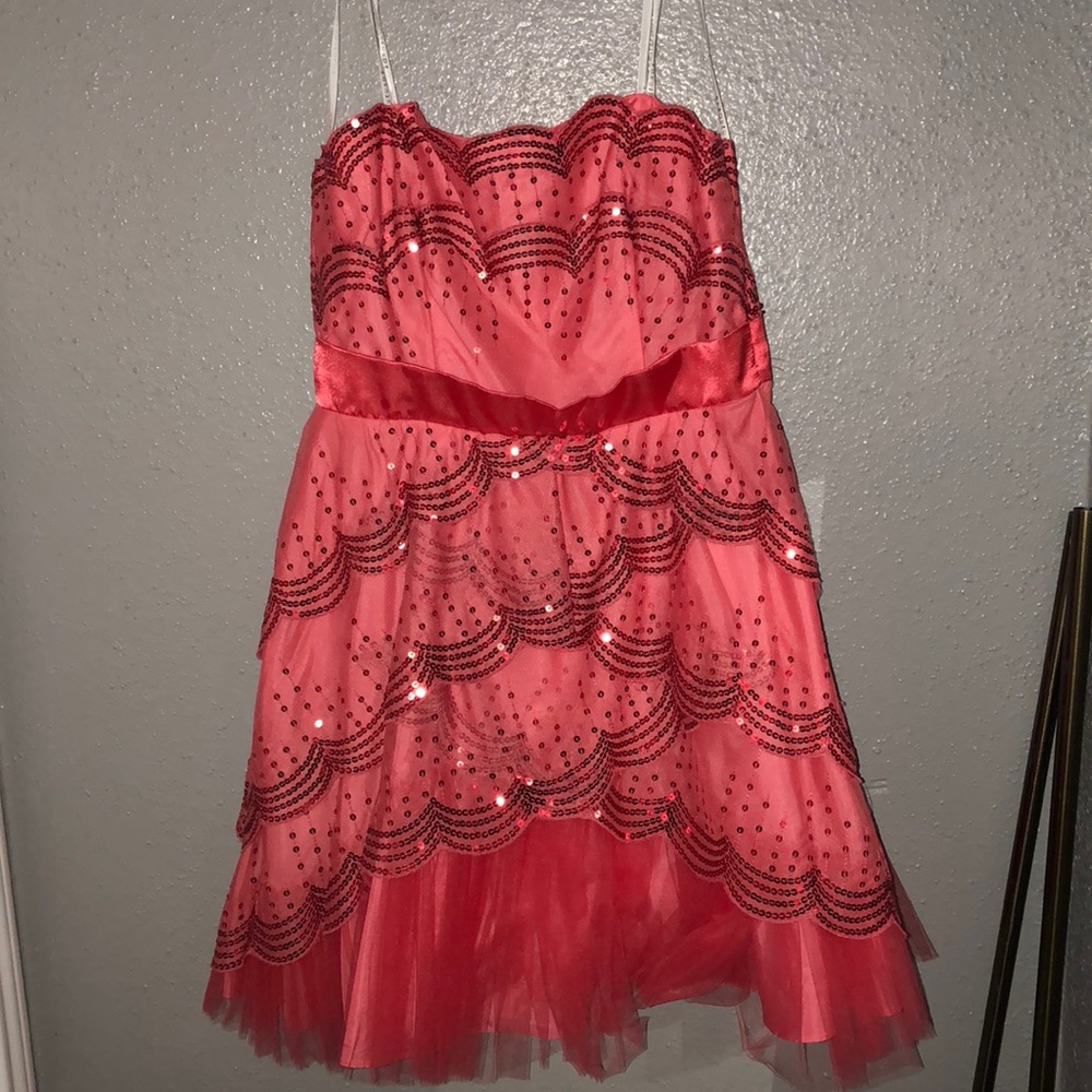 Peach homecoming/formal dress